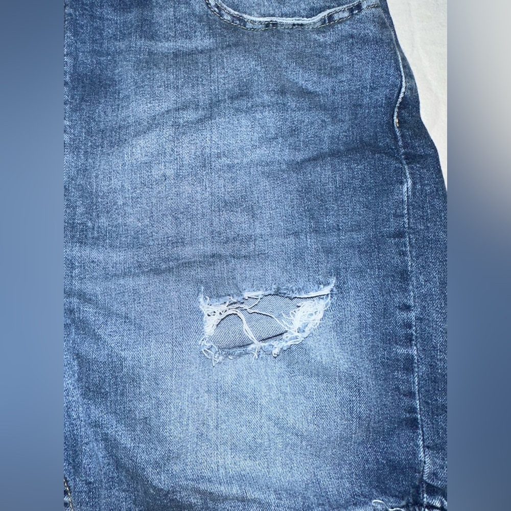 44 - Levi's 412 Distressed Blue Jean Shorts Jorts Men’s Slim Fit Size 44 - Picture 9 of 11